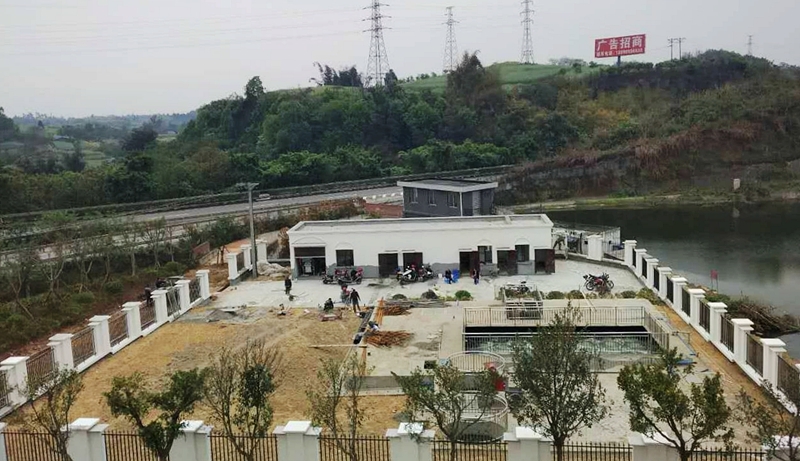 臥龍湖污水處理站建成投入試運行